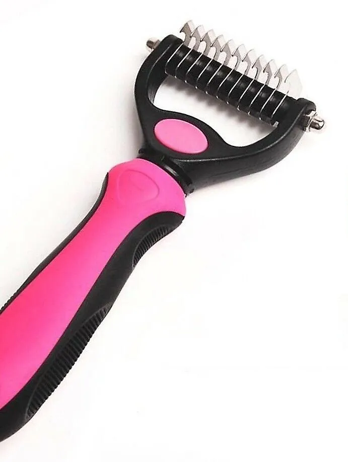 small blue Pet Fur Knot Cutter Dog Grooming Shedding Tools Cat Hair Removal Comb AZ10784