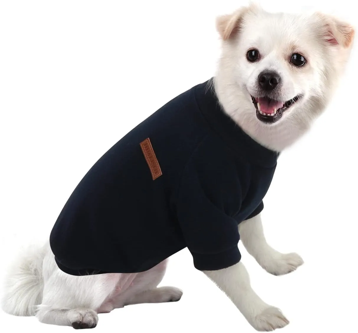 Small Dog Sweater Dog Sweatshirts for Small Dogs Chihuahua Clothes, Warm and Lightweight, with a Soft Texture, Easy to Wear and Bright Colors (Black, XXX-Large)