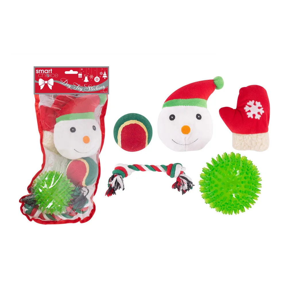 Smart Choice Rubber Christmas Dog Toy Stocking
