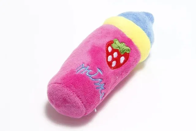 Squeaky Premium Fleece Chow Aggressive Bite-Resistant Chew Toy