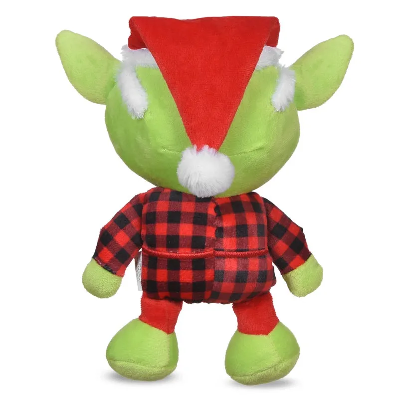Star Wars: 6" Holiday Yoda Santa with Plaid Plush Squeaker Toy