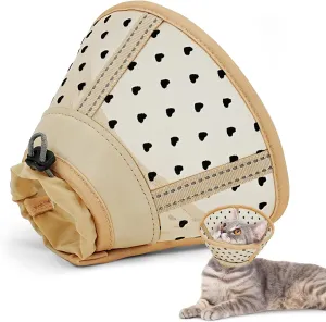 Supet Cat Cone Collar Soft to Stop Licking Scratching, Breathable Comfortable Mesh Recovery Cone for Cats After Surgery Neuter, Lightweight E Cone Collar Alternative (L)