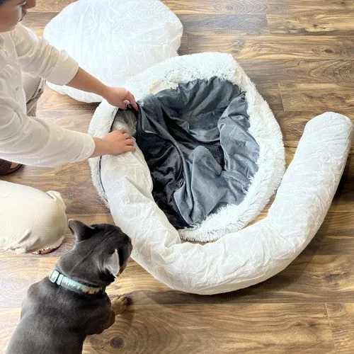 Tall Tails Cuddle Dog Bed Frosted Grey Small