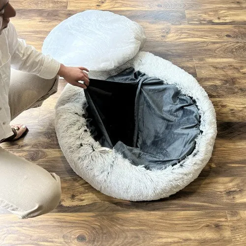 Tall Tails Cuddle Dog Bed Frosted Grey Small