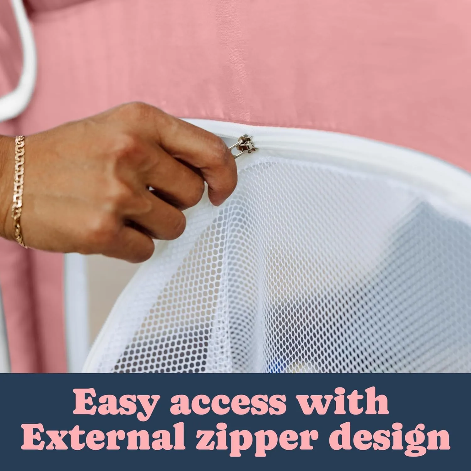 TODALE Playpen 5050 Pink Playpen for Babies and Toddlers - Safe & Sturdy, Small Baby Play Yard with Anti-Slip Base & Breathable Mesh - for Indoor and Outdoor Fun