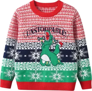 Toddler Girls Boys Christmas Sweater Knit Pullover Sweater Tops for Kids