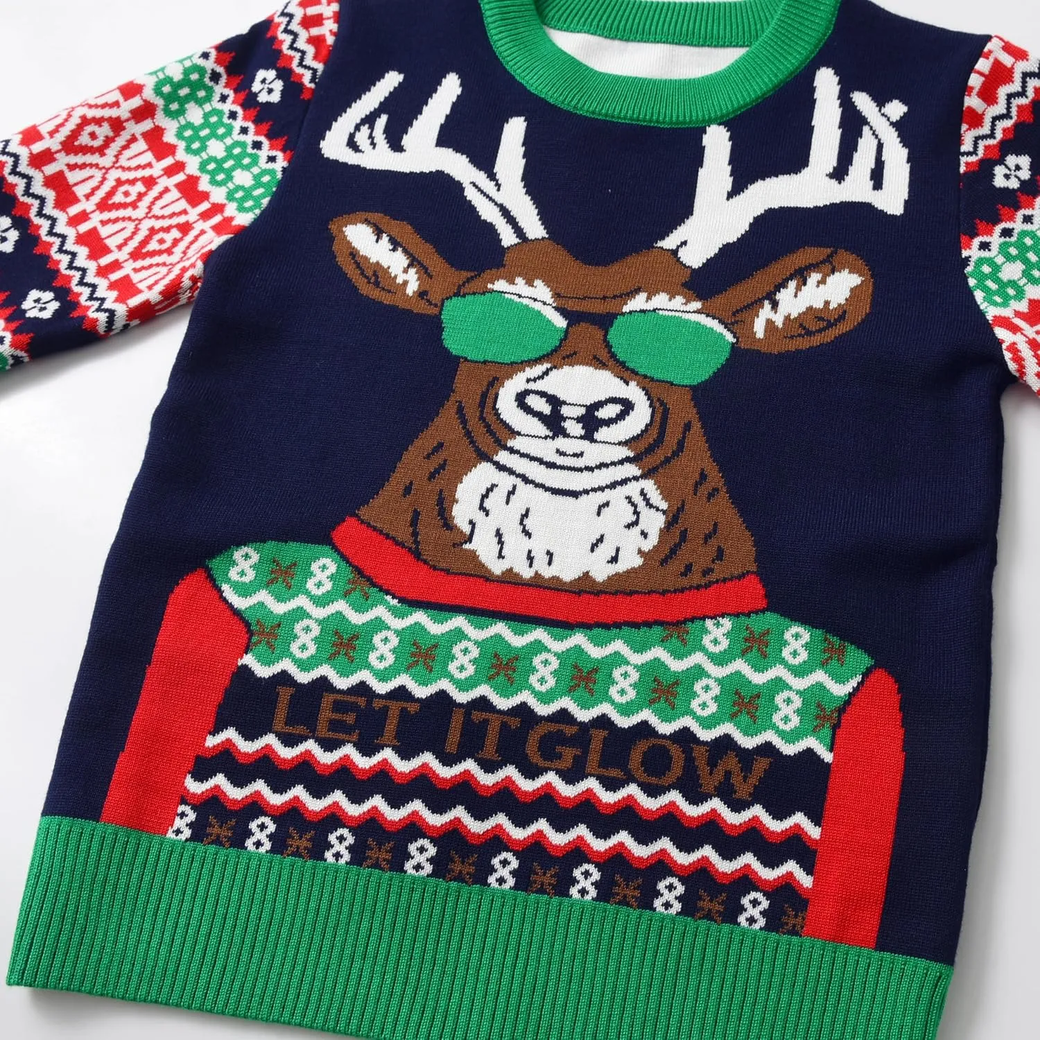 Toddler Girls Boys Christmas Sweater Knit Pullover Sweater Tops for Kids