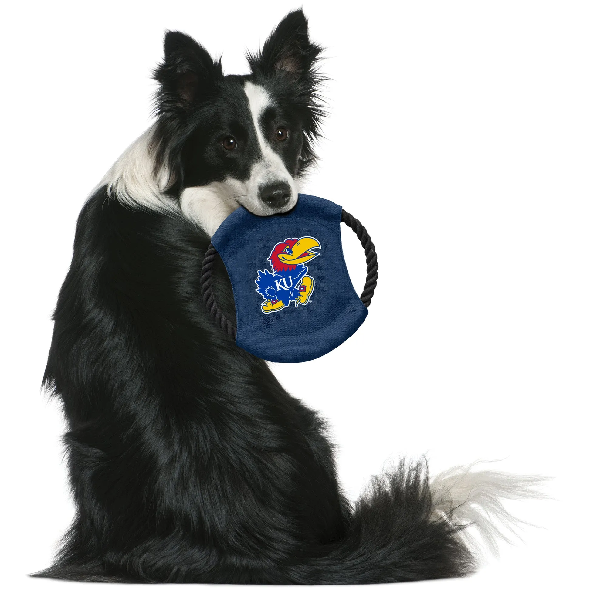 University of Kansas Team Flying Disc Pet Toy