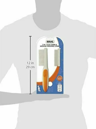 Wahl 2-in-1 Flea/Finishing Pet Comb to detect fleas, flea eggs, ticks (5 Pack)