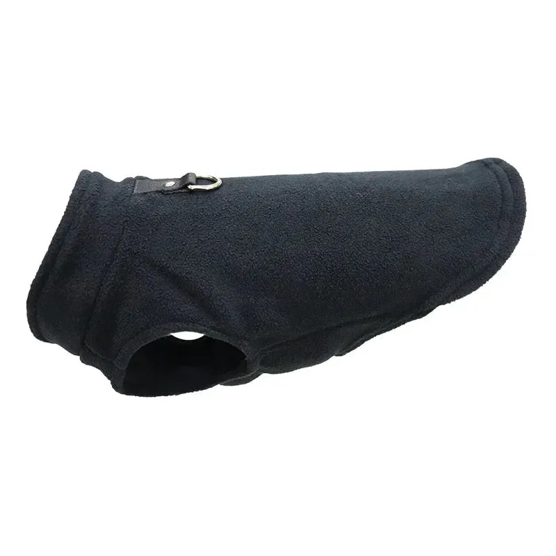 Warm Fleece Vest for Small Dogs and Cats with D-Ring Attachment