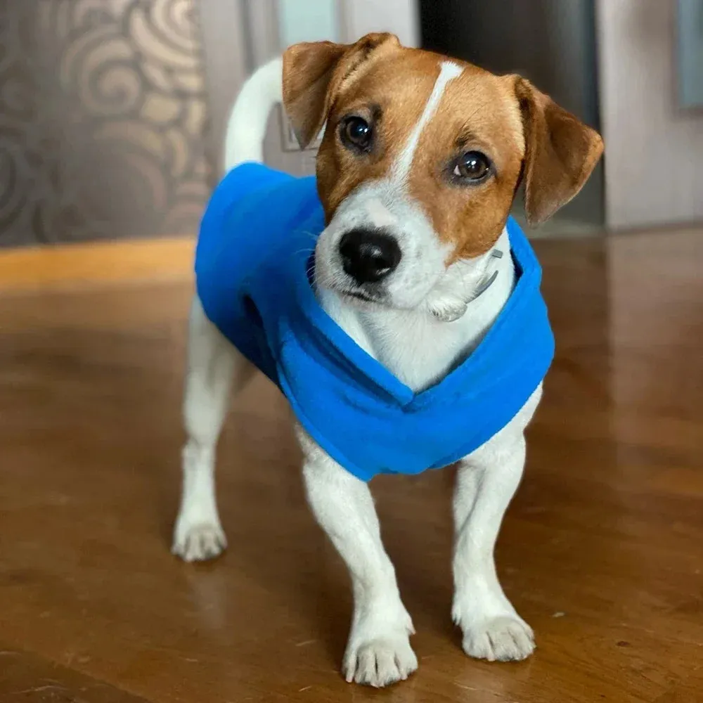 Warm Fleece Vest for Small Dogs and Cats with D-Ring Attachment