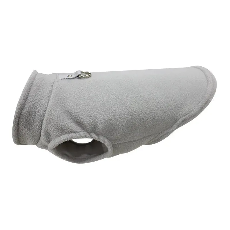 Warm Fleece Vest for Small Dogs and Cats with D-Ring Attachment