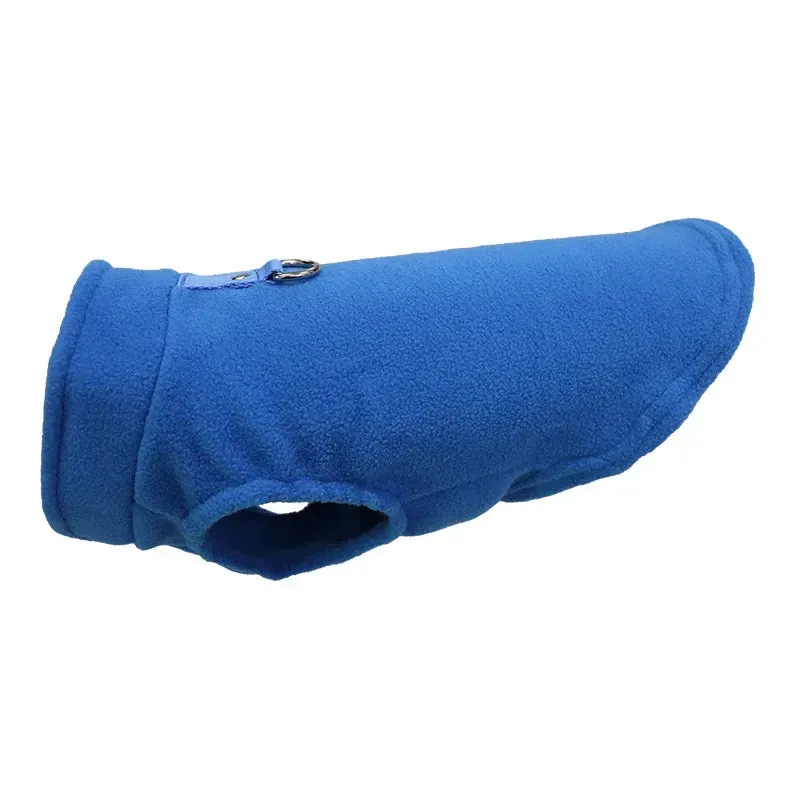 Warm Fleece Vest for Small Dogs and Cats with D-Ring Attachment