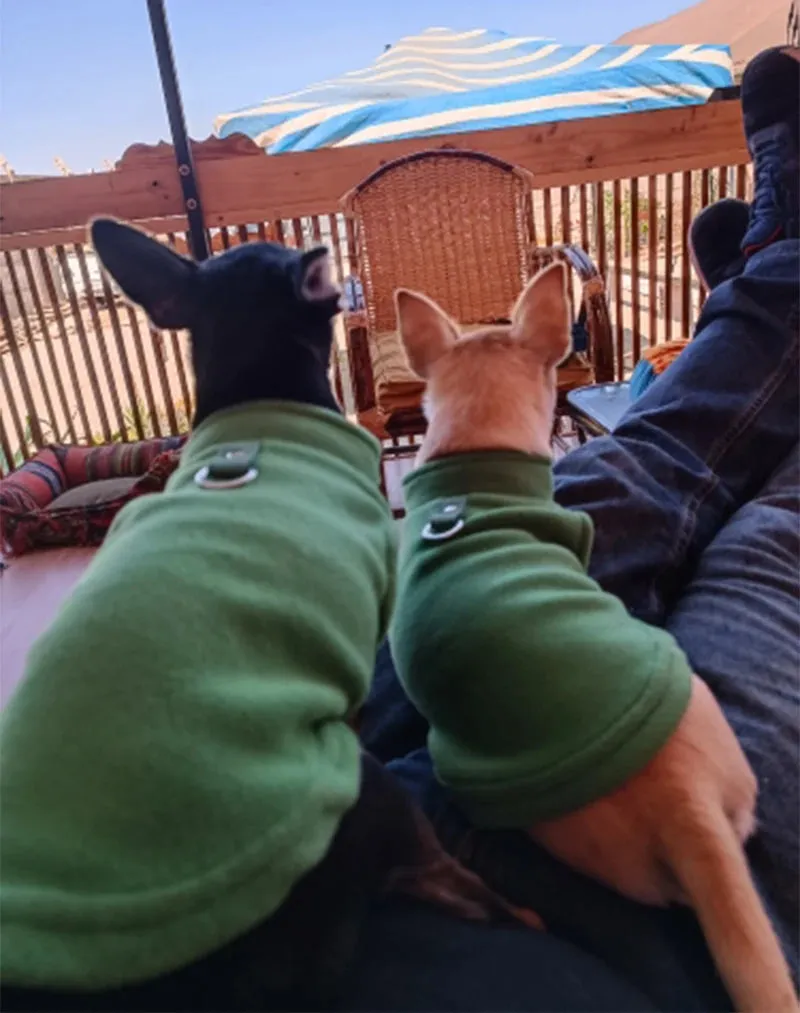 Warm Fleece Vest for Small Dogs and Cats with D-Ring Attachment