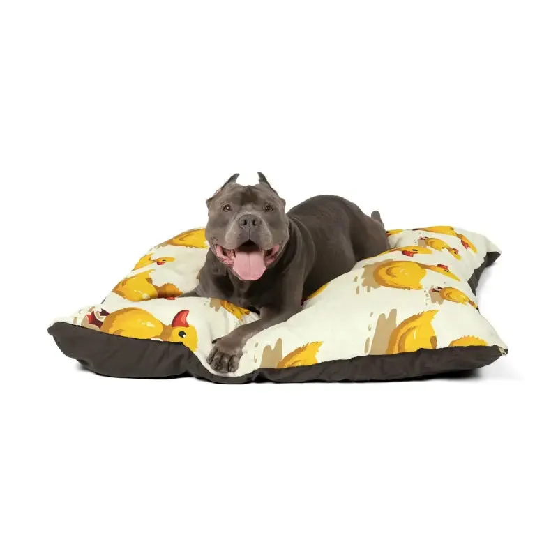 Yellow Ducks Pet Bed with Polyester Print Area