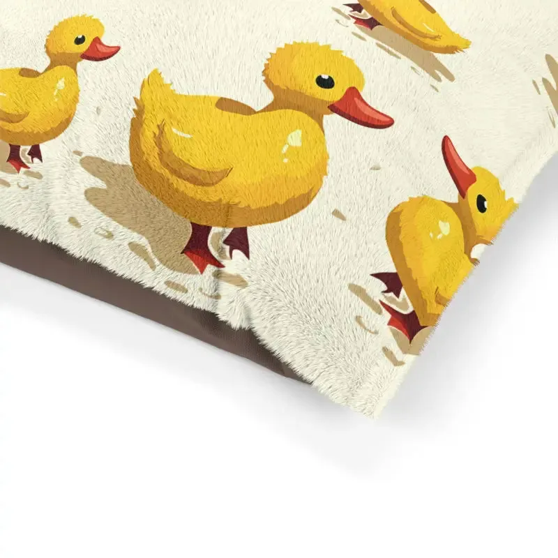 Yellow Ducks Pet Bed with Polyester Print Area