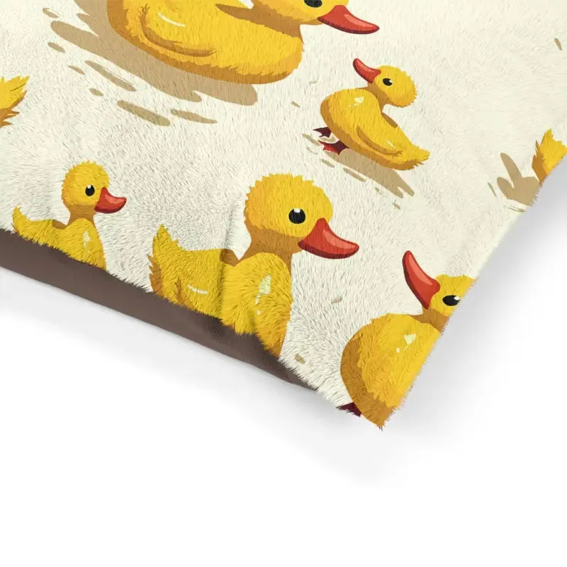 Yellow Ducks Pet Bed with Polyester Print Area