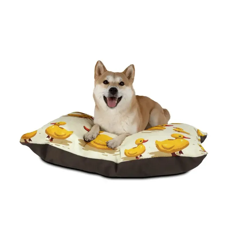 Yellow Ducks Pet Bed with Polyester Print Area