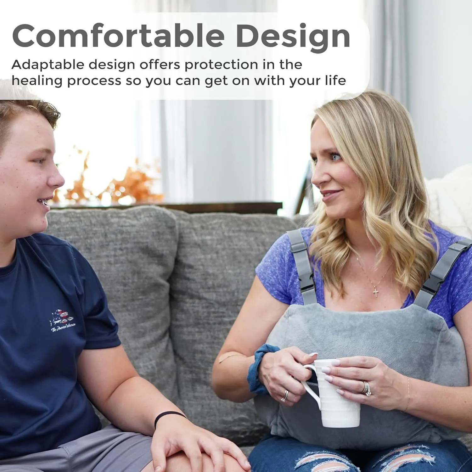 Zomaple Mastectomy Pillow - Post Surgery Pillow, Mastectomy Recovery Must Haves, Breast for After Heart Surgery, Reduction & Augmentation Patients Sleeping, Recovery Seatbelt Protection-Surgery Gift