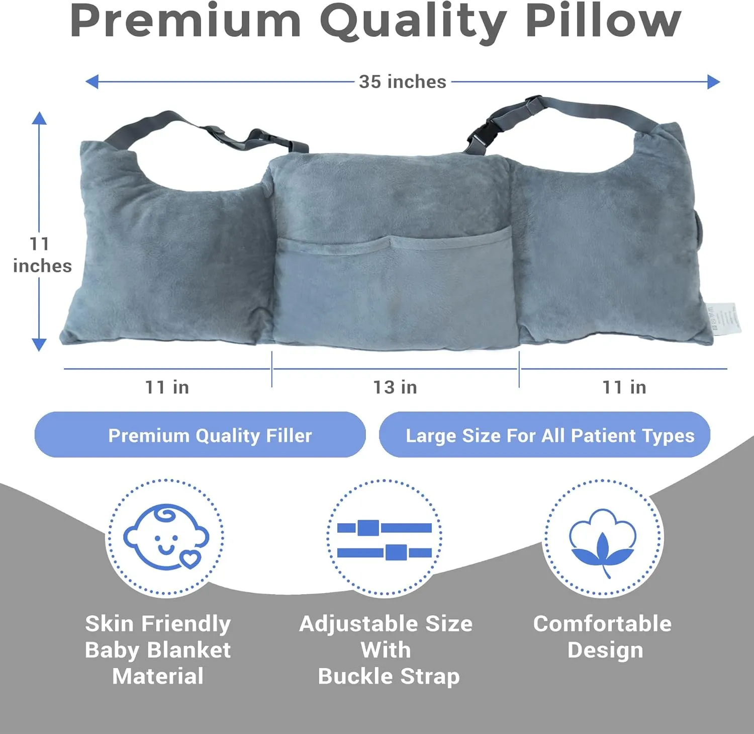 Zomaple Mastectomy Pillow - Post Surgery Pillow, Mastectomy Recovery Must Haves, Breast for After Heart Surgery, Reduction & Augmentation Patients Sleeping, Recovery Seatbelt Protection-Surgery Gift